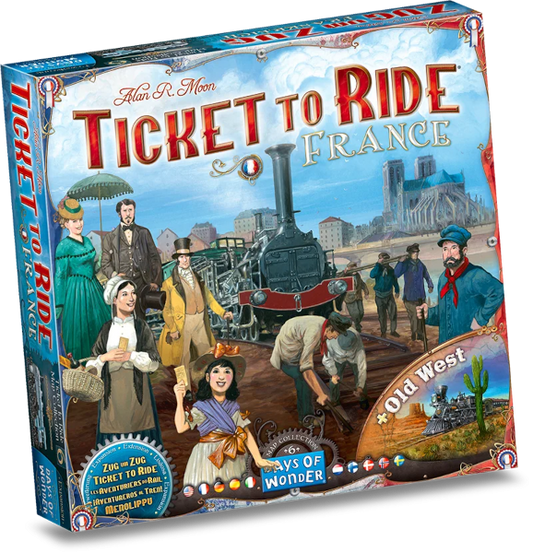TICKET TO RIDE FRANCE OLD WEST MAP 6 EN
