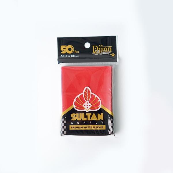 Djinn card sleeves - Red (50) 63.5mm x 88 mm (66x91)