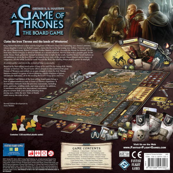 A GAME OF THRONES BOARD GAME 2ND ED