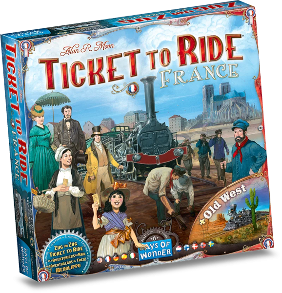 TICKET TO RIDE FRANCE OLD WEST MAP 6 EN