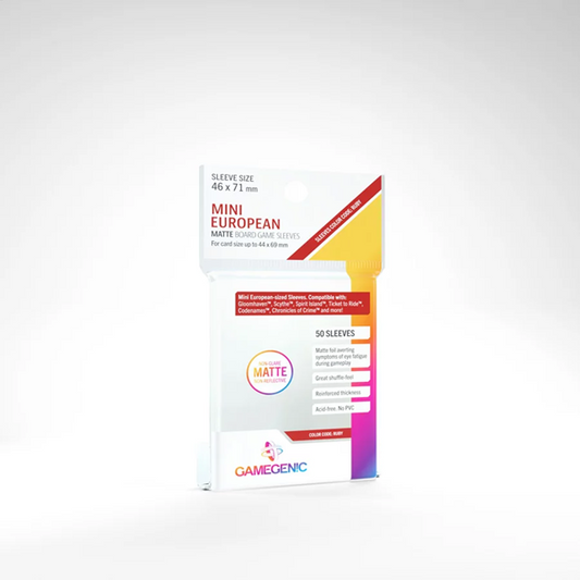 MATTE MINI EUROPEAN-SIZED BOARDGAME SLEEVES 46X71MM