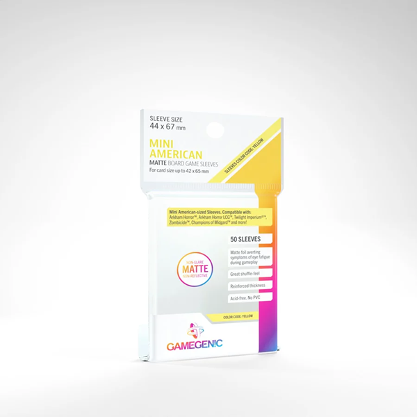 MATTE MINI AMERICAN-SIZED BOARDGAME SLEEVES 44X67MM