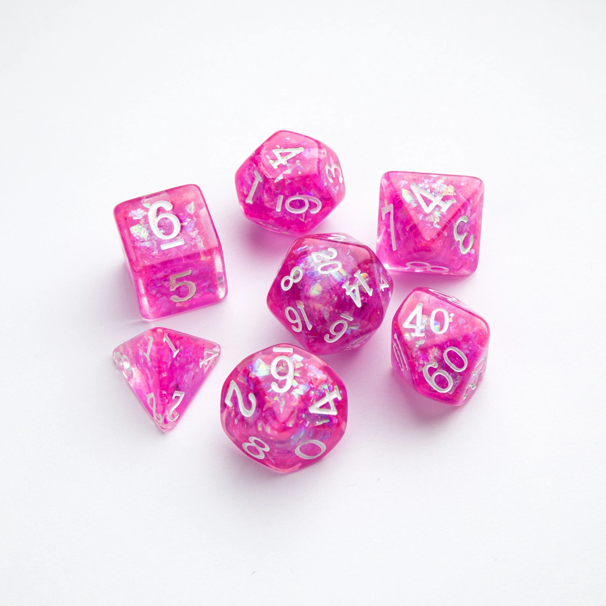 CANDY-LIKE SERIES - RASPBERRY - RPG DICE SET (7PCS)